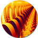 Abyss With Infinite Depth, Abstract Art Round Wall Art, 38"