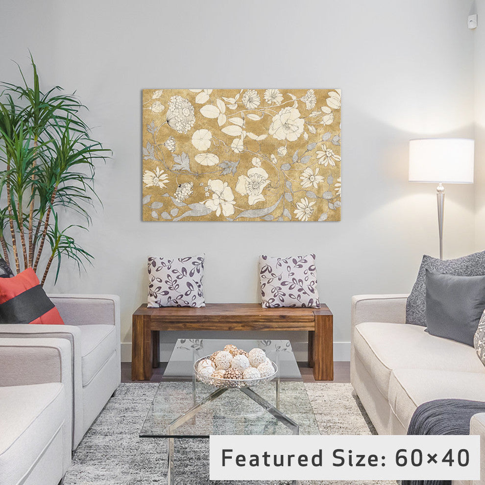 "Floral Joy II" Print by All That Glitters, 18"x12"x1.5"
