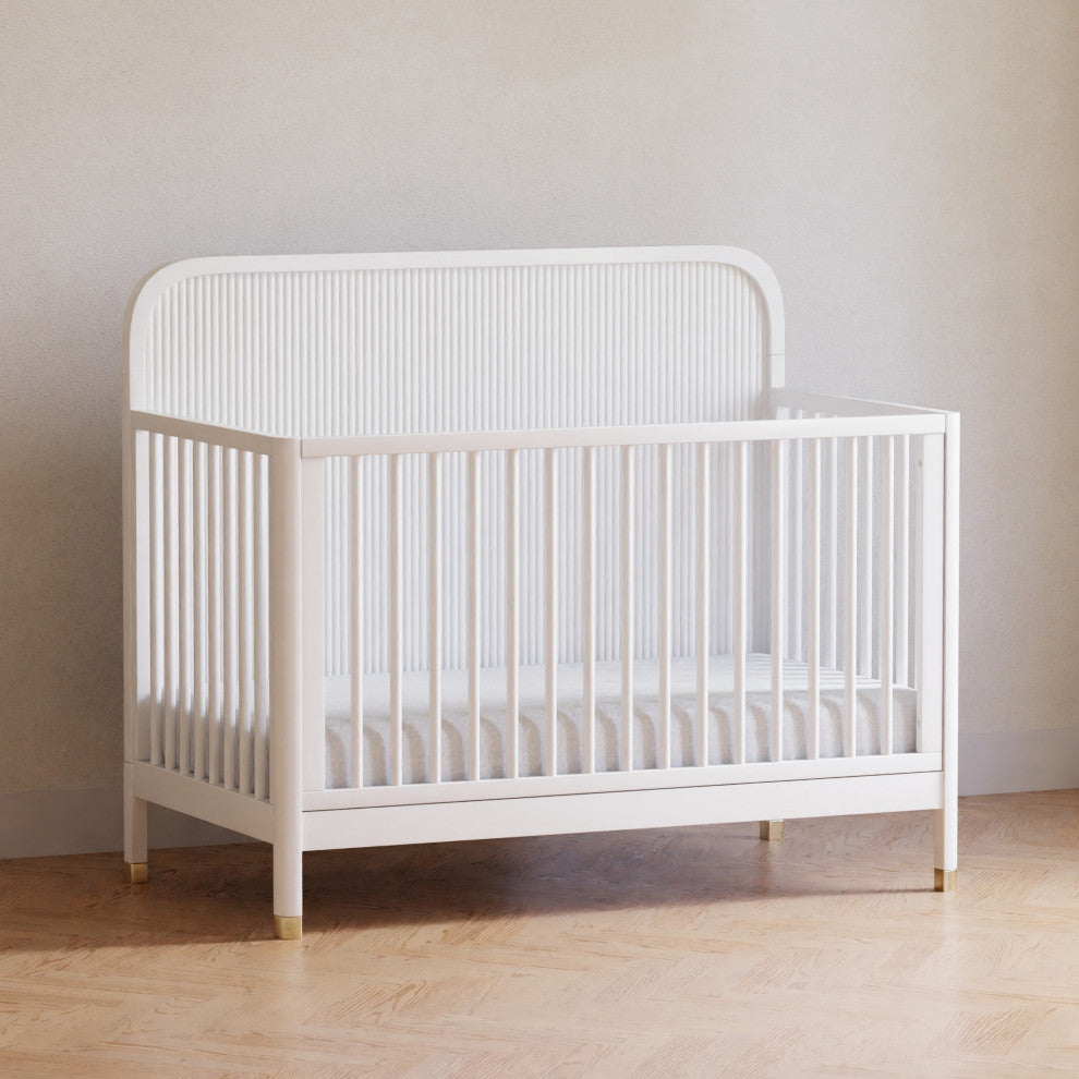 Brimsley Tambour 4-in-1 Convertible Crib, Warm White