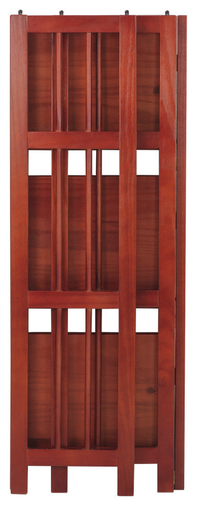 03-Shelf Folding Bookcase 14" Wide-Mahogany
