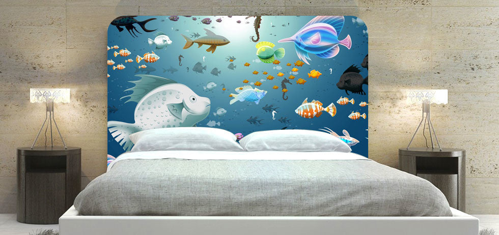 "Underwater Fish" Headboard