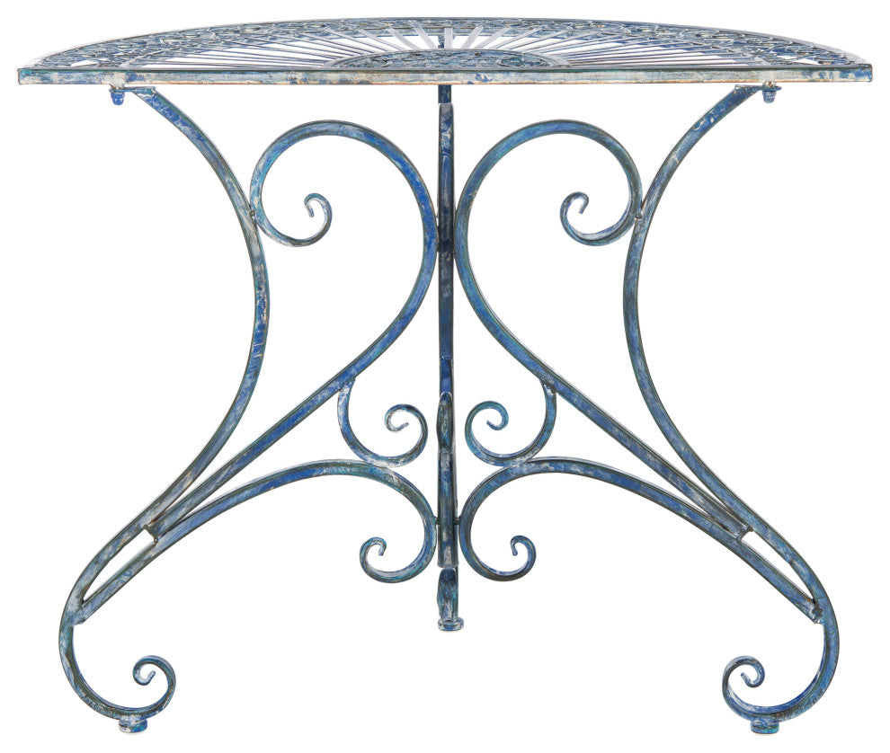 Safavieh Annalise Indoor-Outdoor Accent Table, Antique Blue
