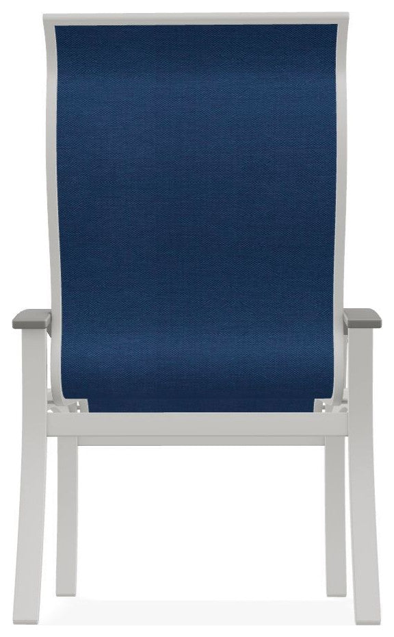 Belle Isle Sling Outdoor Dining Chair, Cobalt/Snow