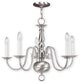 Williamsburgh Chandelier, Brushed Nickel and Brushed Nickel