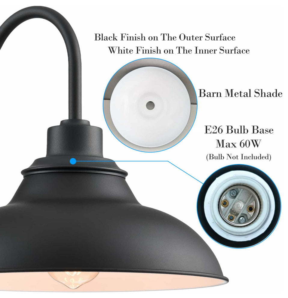 Farmhouse Black Wall Sconce Indoor/Outdoor