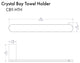 ZLINE Crystal Bay Towel Holder, Chrome, CBY-HTH-CH
