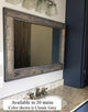 Herringbone Stained Vanity Mirror, Classic Gray, 36"x30", Horizontal