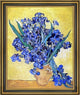Vincent Van Gogh A Still Life with Irises Framed Premium Canvas Print, 20"x25"