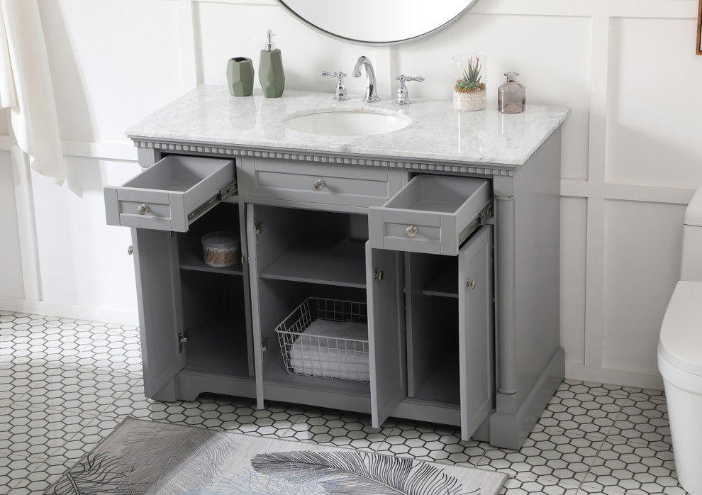 Home Living 48" Single Bathroom Vanity, Gray
