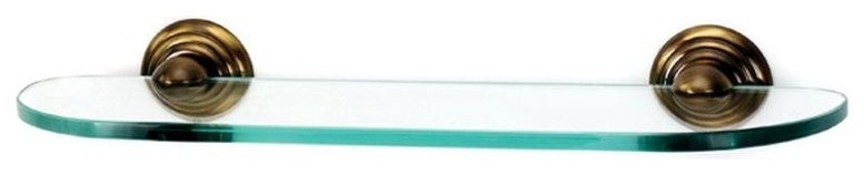 Alno 18" Glass Shelf with Brackets in Antique English