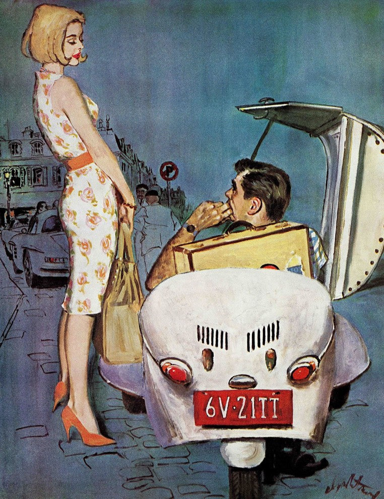 "The Casanova Car" Painting Print on Canvas by Coby Whitmore