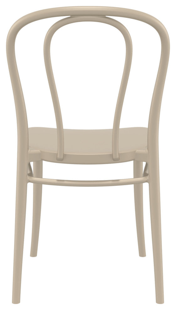 Victor Resin Outdoor Chair Taupe, Set of 2