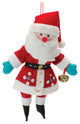 Plush Santa Ornament, Set of 12