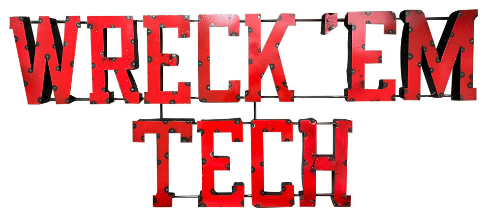 Texas Tech Red Raiders Wreck'M Tech Recycled Metal Wall Decor