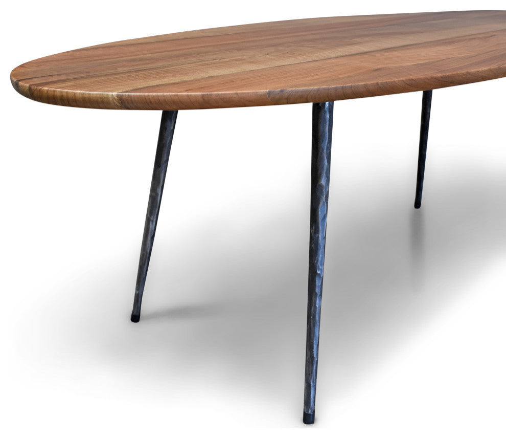 Surfboard Coffee Table, Natural Walnut