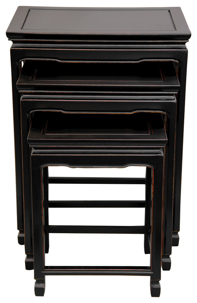 Rosewood Nesting Tables, Antique Black