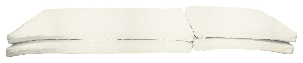 Sunbrella Designer Chaise Lounge Cushions Knife Edge Set of 2, Canvas Natural