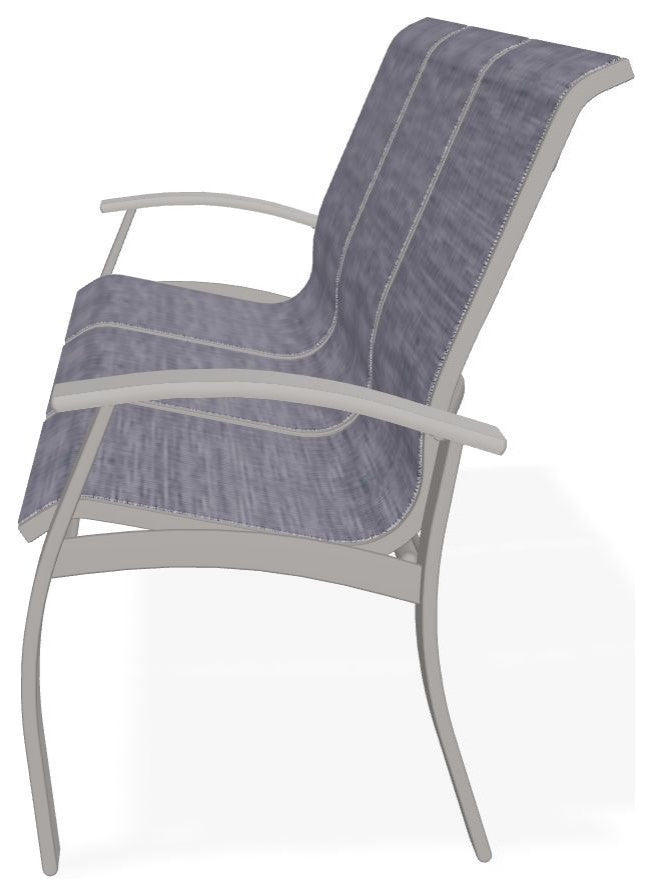 Belle Isle Sling 3-Seat Outdoor Sofa, Brooks/Warm Gray