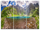 "Tatra Mountains Lake Panoramic View" Metal Wall Art, 3 Panels, 36"x28"