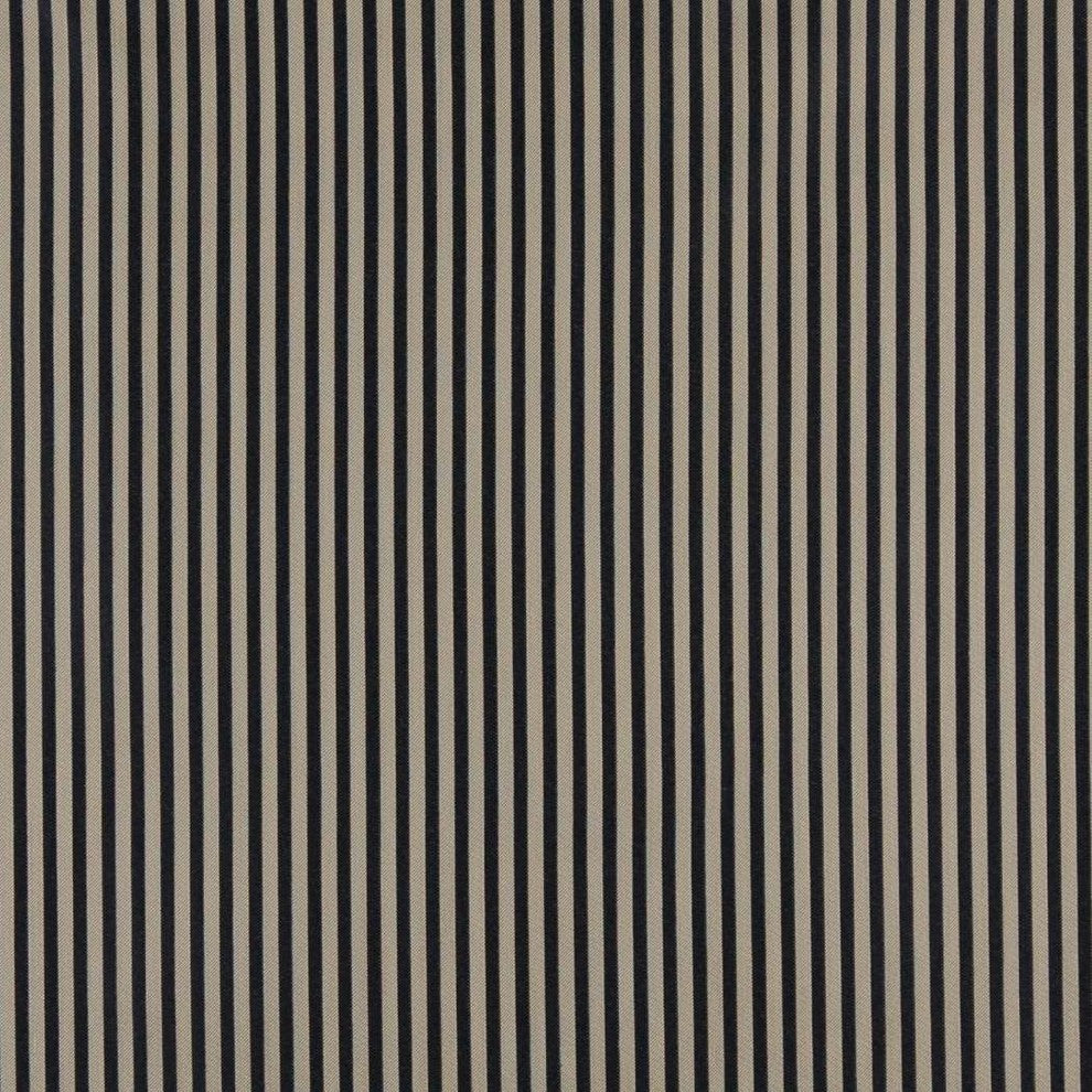 Navy And Beige Thin Striped Jacquard Woven Upholstery Fabric By The Yard