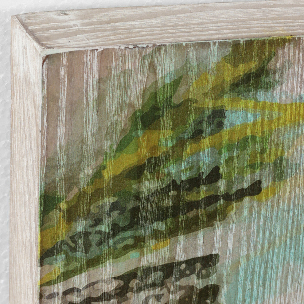 Palm Tree Diptych Wall Art Fine Giclee Printed on Hand Finished Ash Wood