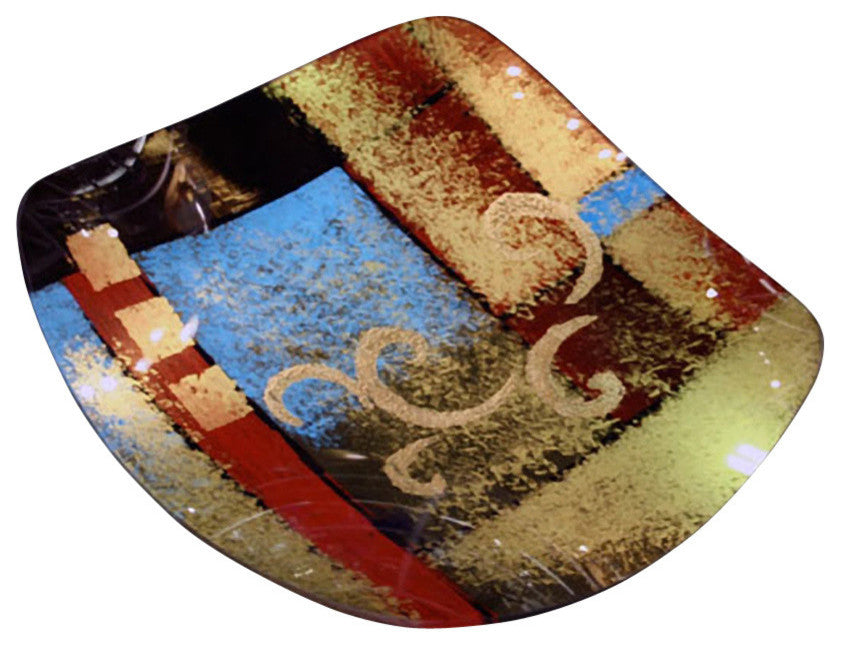 Whimsical Abstract Round Platter