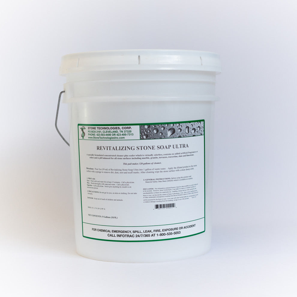 Revitalizing Stone Soap Ultra for Marble, Granite, Travertine cleaning (5 gal)