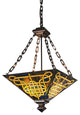 Meyda Lighting 17"Sq Knotwork Mission Inverted Pendant