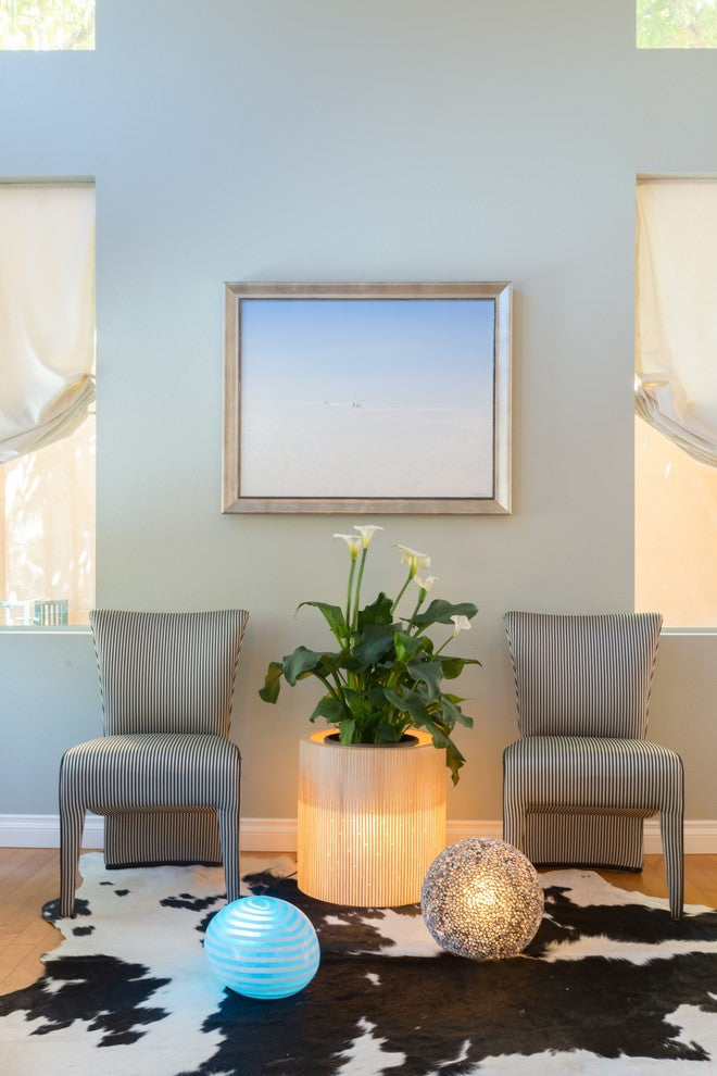Round Planter Lamps With Wicker