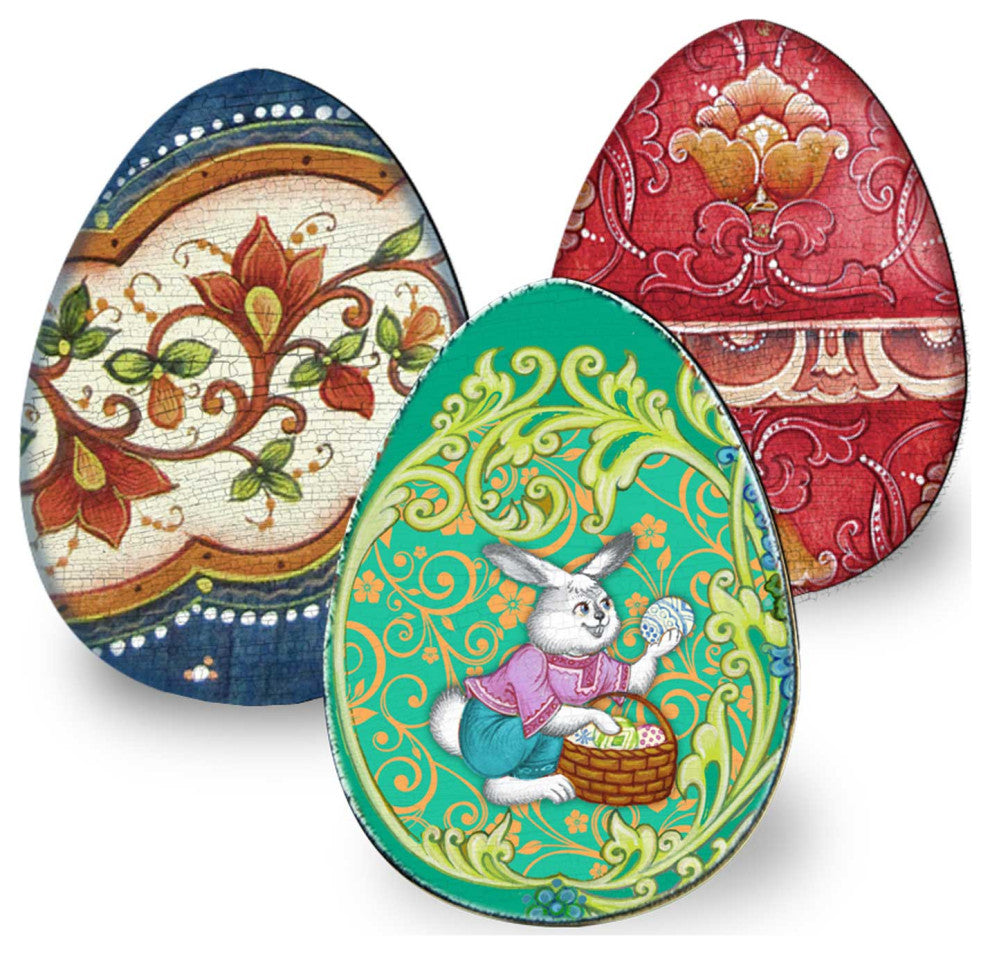 Easter Eggs Free Standing Set of 3