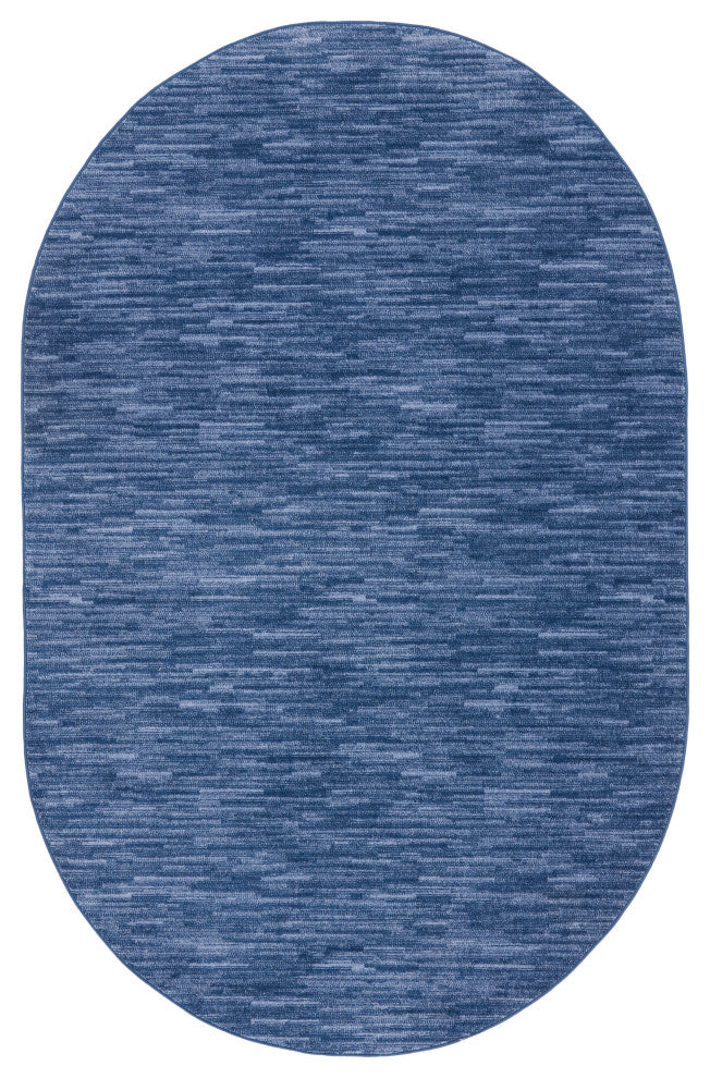 Nourison Nourison Essentials 6' x 9' Oval Navy Blue Outdoor Rug