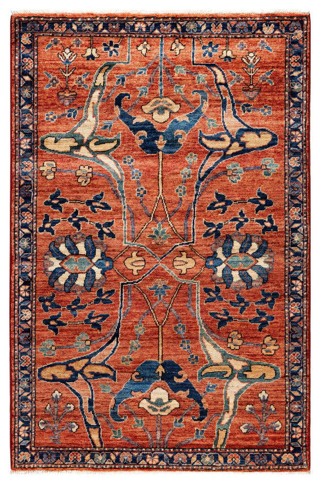 Serapi One-of-a-Kind Hand-Knotted Area Rug Red, 3'3" x 5'0"