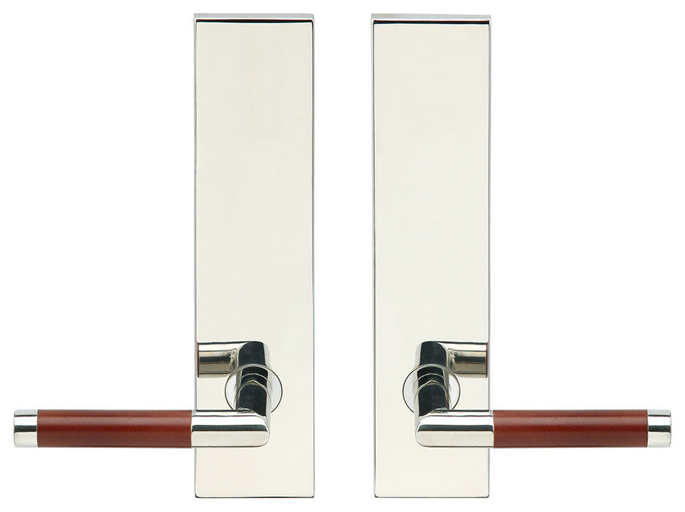 Cabernet Lever, Tubular Privacy, Polished Stainless Steel, 2-3/8" Backset