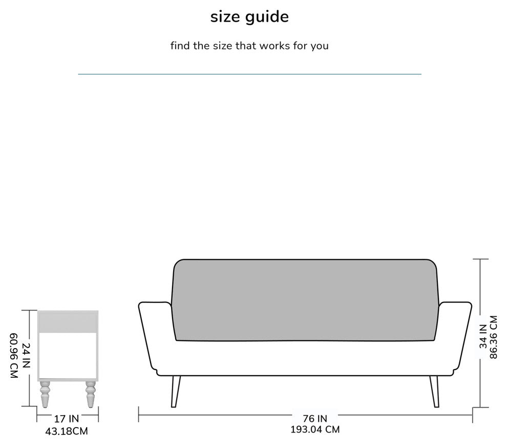 Rhonda Night Stand, Whitewash