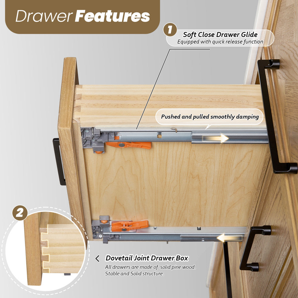 Jakarta Bath Vanity, Quartz Top No Mirror, Weathering Light Brown, 36", Single Vanity