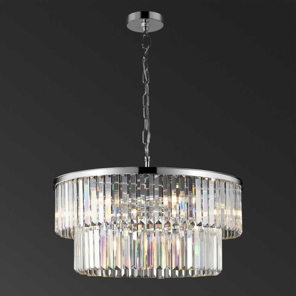 Safavieh Couture Karissa 2 Tier Chandelier Chrome