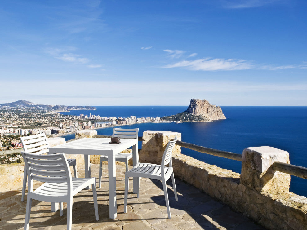 Compamia Ares Outdoor Dining Chairs, Set of 2, White