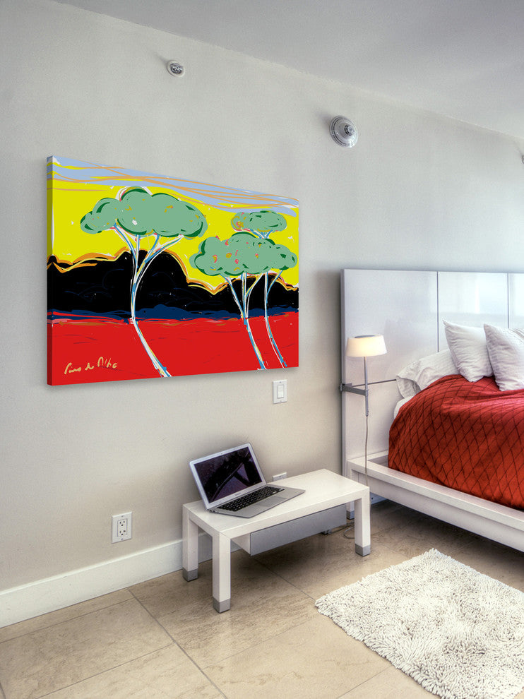 Marmont Hill, "Juan Les Pins 1" by Arthur Pina Painting on Wrapped Canvas, 45x30