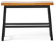 GDF Studio Toluca Saddle Wood Counter Dining Benches, Set of 2