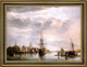 Aelbert Cuyp View of Dordrecht Framed Premium Canvas Print, 21"x28"