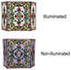 CHLOE Lighting Aylee Tiffany 3-Piece Folding Victorian Fireplace Screen