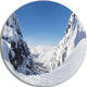 Pass In The Northern Winter Hills, Landscape Disc Metal Wall Art, 23"