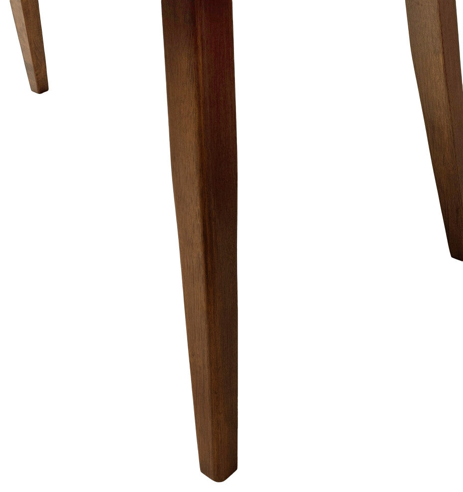 GDF Studio 7-Piece Mid-Century Dining Set, Table & 6 Chairs, Dark Gray/Walnut