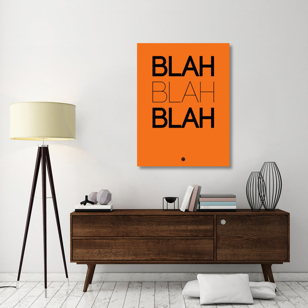 "BLAH BLAH BLAH Orange" Poster Fine Art Print