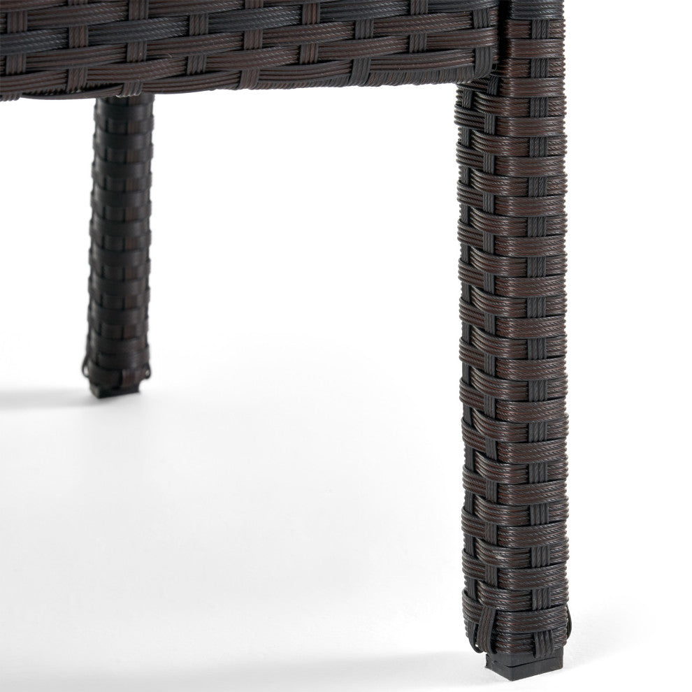 GDF Studio 8-Piece Voyage Outdoor Brown Wicker Seating Set