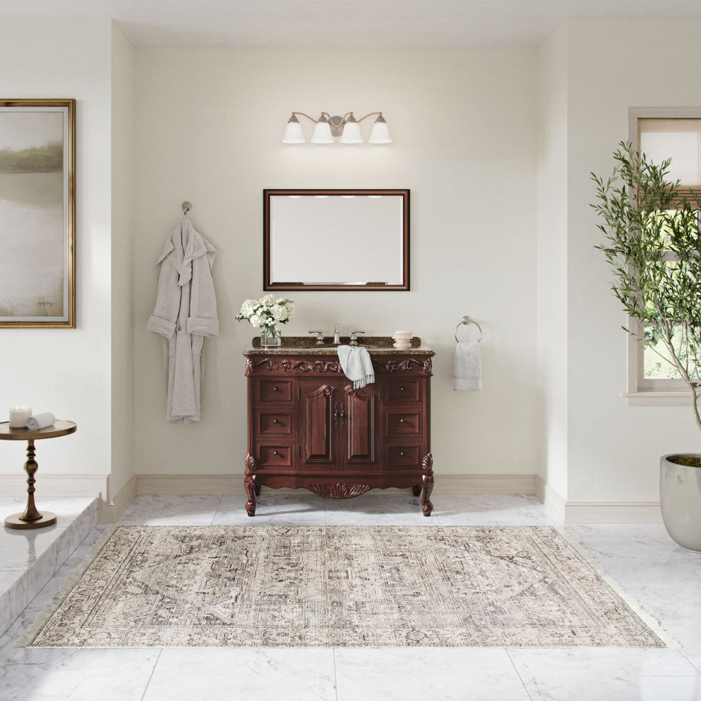 The Agnes Bathroom Vanity, Brown, 42", Single Sink, Freestanding