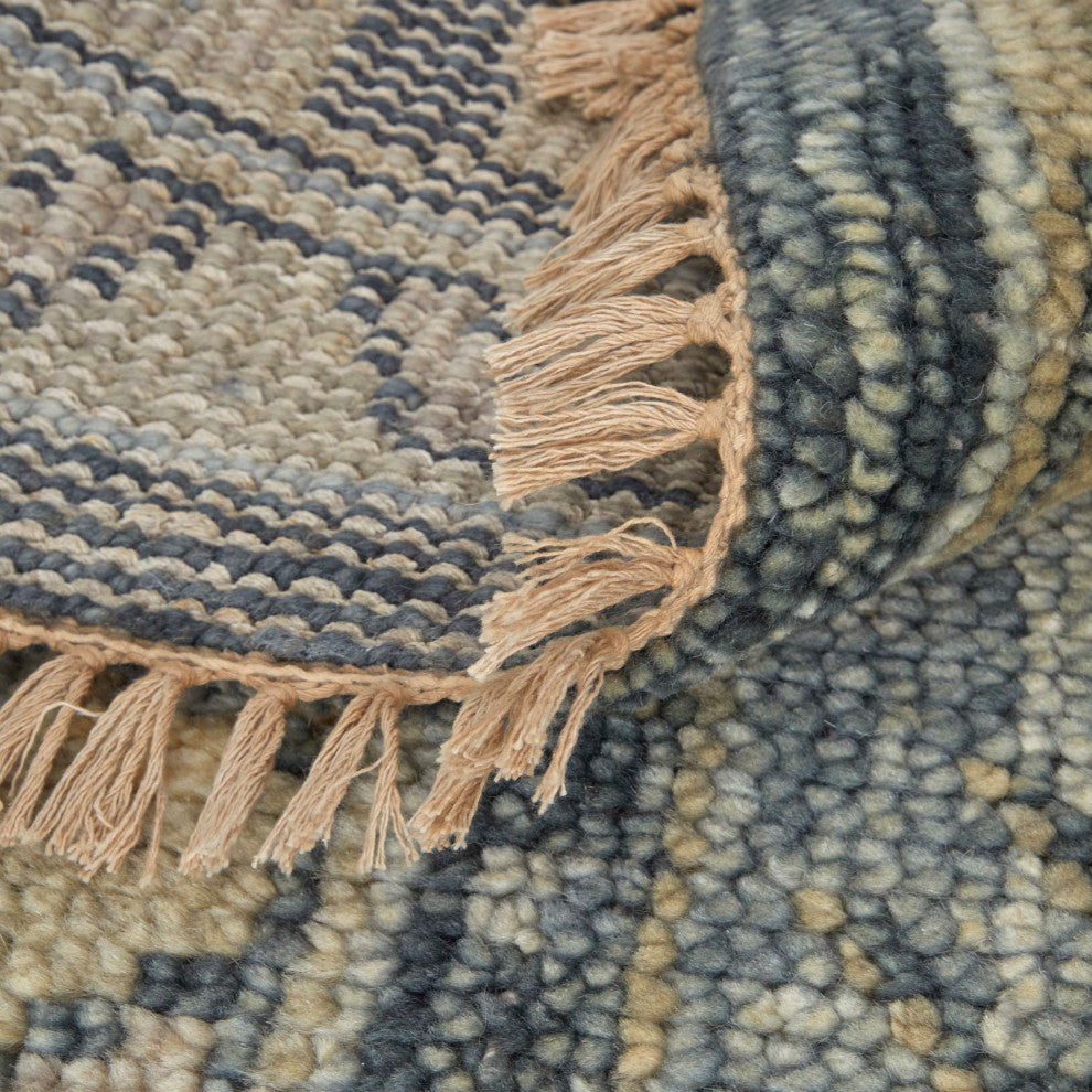Foxboro R6941 Vintage/Bohemian & Eclectic Area Rug, Blue/Charcoal, 10'x14'