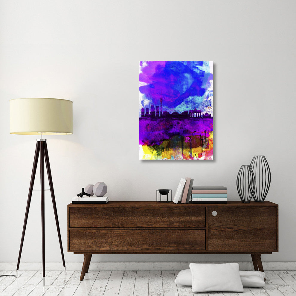 "Berlin Watercolor Skyline" Fine Art Print