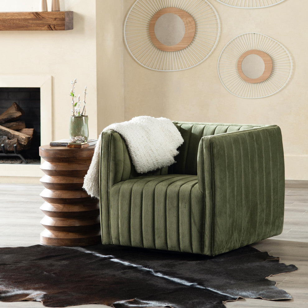Green Upholstered Accent Chair