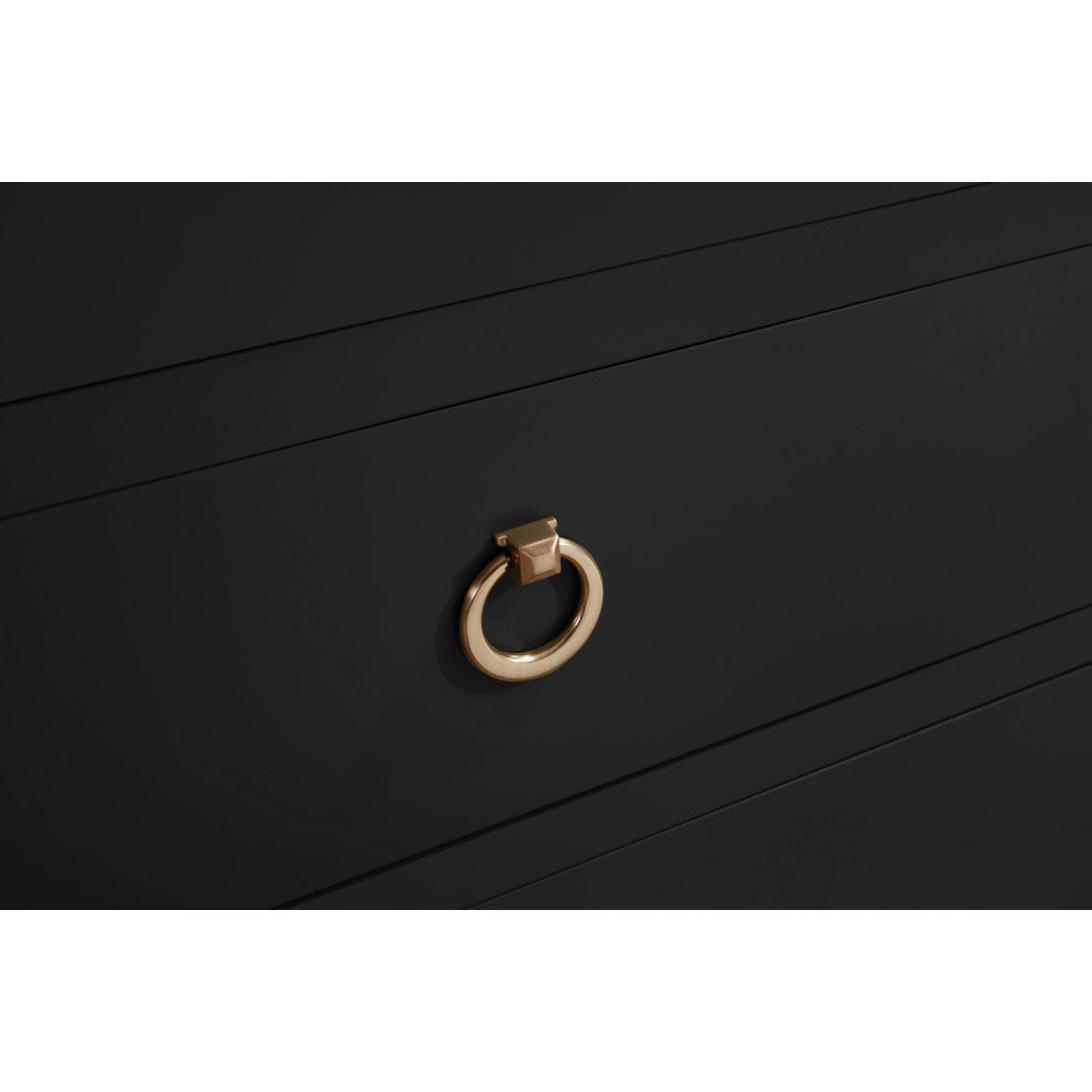 Legion Furniture WS2518 Series Bathroom Sink Vanity, Tricorn Black, 60", Artificial Stone Top, Double Sink